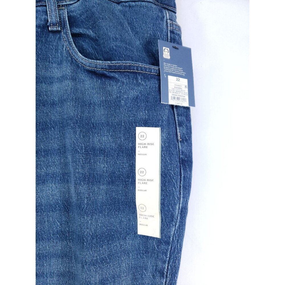 Universal Thread High-Rise Flare Jeans Women’s Size 22 Reg Denim Comfort Stretch - Picture 5 of 10